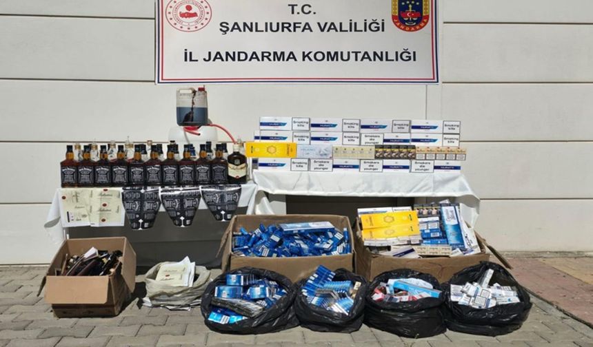Urfa'da çok sayıda kaçak alkol ve sigara ele geçirildi