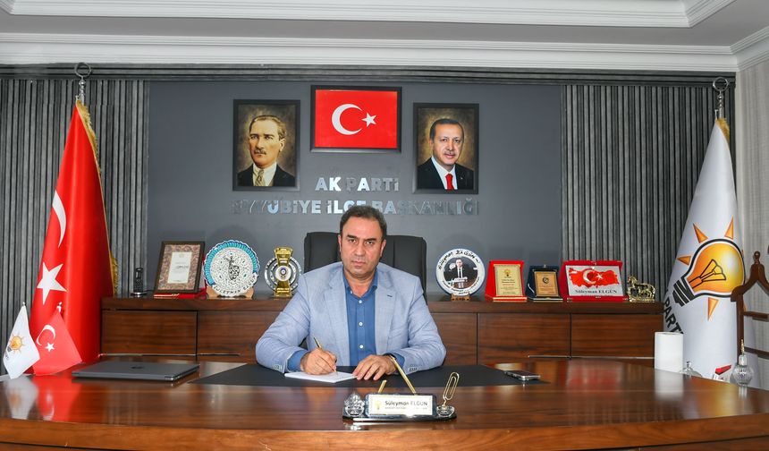 AK PARTİ EYYÜBİYE İLÇE BAŞKANI SÜLEYMAN ELGÜN  15 TEMMUZ  DARBE GİRİŞİMİ İLE İLGİLİ AÇIKLAMASI